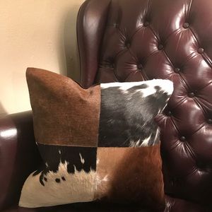Cowhide Pillow -Western Farmhouse